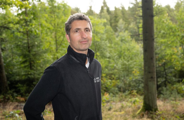 De nyeste tallene fra Landsskogtakseringen viser at det totale skogvolumet i Norge nå har passert én milliard kubikkmeter, forteller skogforsker Johannes Breidenbach. Foto. Erling Fløistad/NIBIO