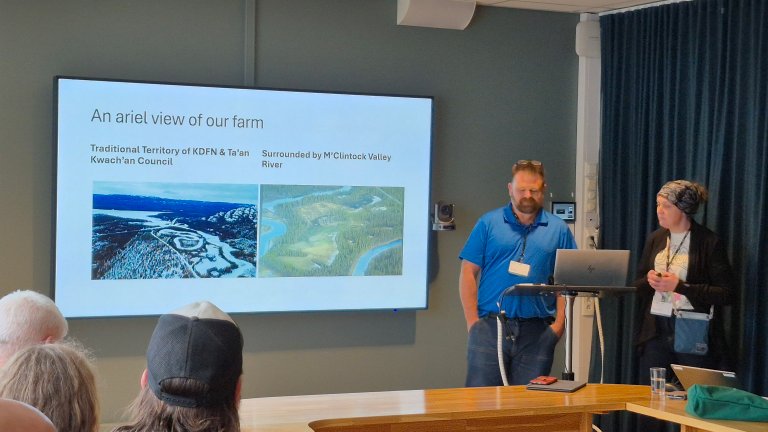 Cain and Michel Vangel shared some of their expereiences from 25-years of farming in Yukon, Canada. Photo: Morten Günther