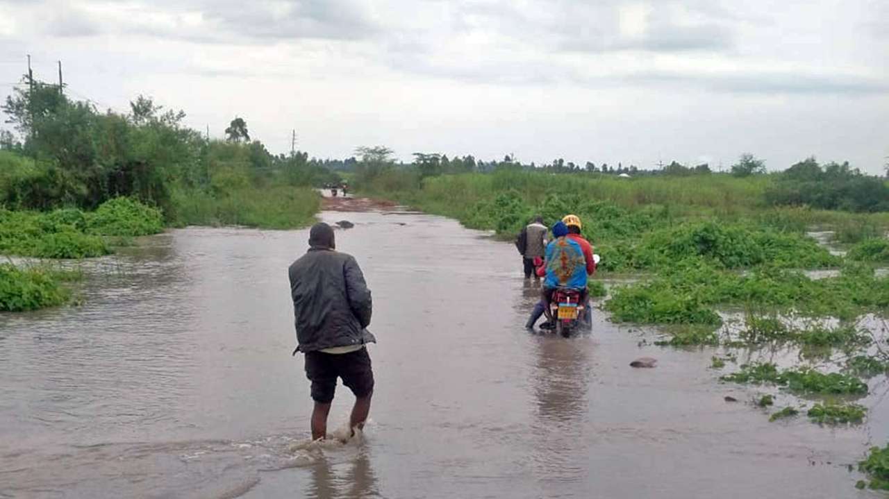 Flooded road