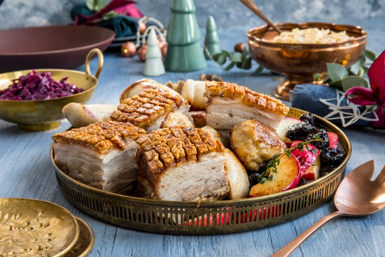 Pork ribs (ribbe) is a relatively new Christmas tradition in Norway. Photo: Matprat.no / Sara Johannessen
