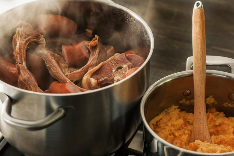Lamb ribs are documented from the 18th century, but are likely much older. Today, we know the dish as pinnekjøtt. Photo: Matprat.no / Studio Dreyer-Hensley