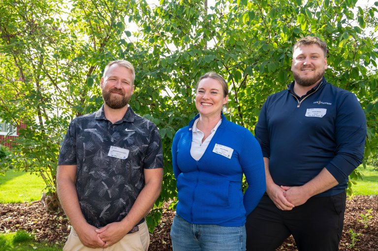Finske deltagere på International Turfgrass Field Day 2025. Foto: Lars Sandved Dalen, NIBIO