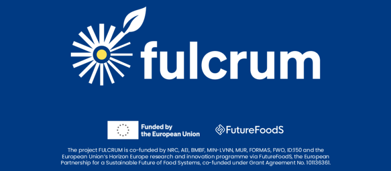 The project logo and funders: the EU research and innovation programme via FutureFoodS, shown by EU logo and FutureFoodS logo.