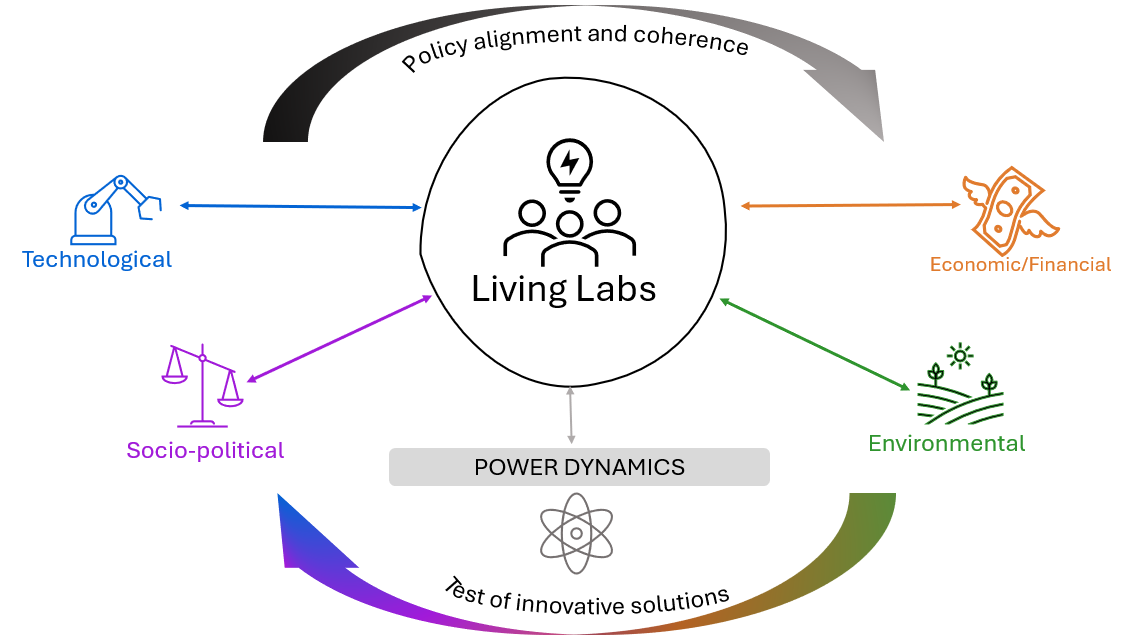 Illustration of how the living labs work.