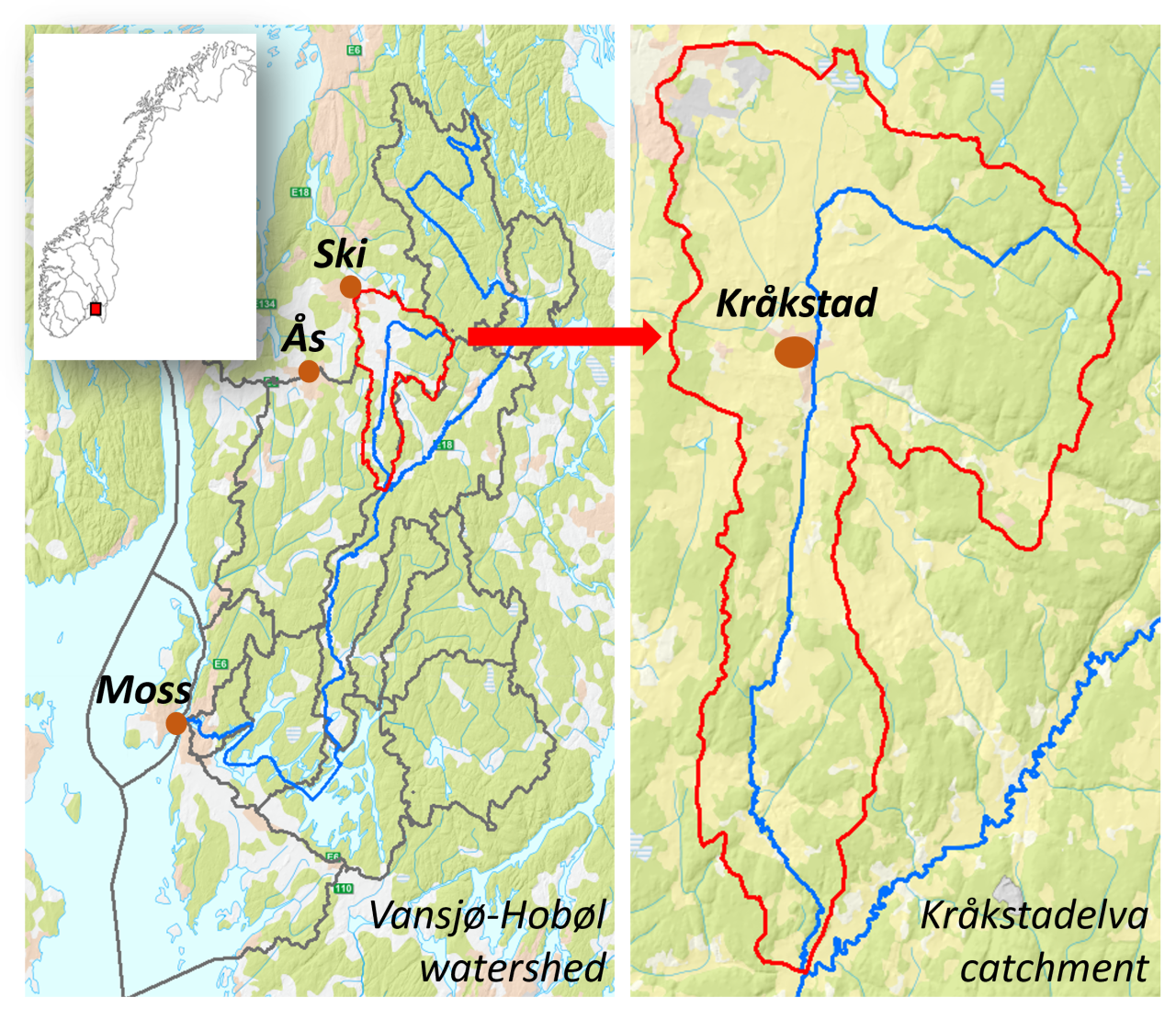 Kråkstadelva_kart