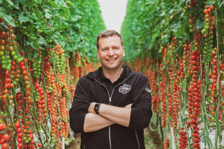 Jan Terje Vigenes er dagleg leiar av Lauvsnes Gartneri, som lidde store økonomiske tap då dei fekk smitte av ein karanteneskadegjerar i tomatane. Foto: Lauvsnes Gartneri