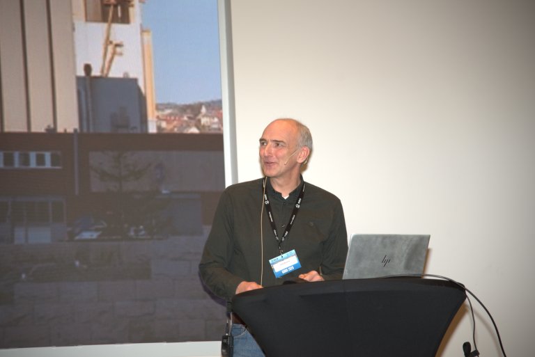 Helge Bonesmo åtvara om mogeleg overproduksjon av fôrkorn under Korn 2026 på Gardermoen. Foto: John Olav Oldertrøen