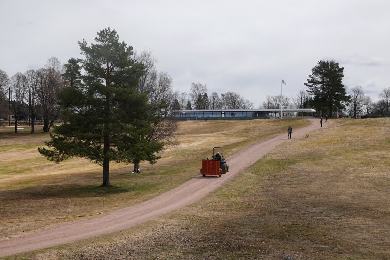 Oslo Golfklubb i slutten av april. Foto: Morten Günther